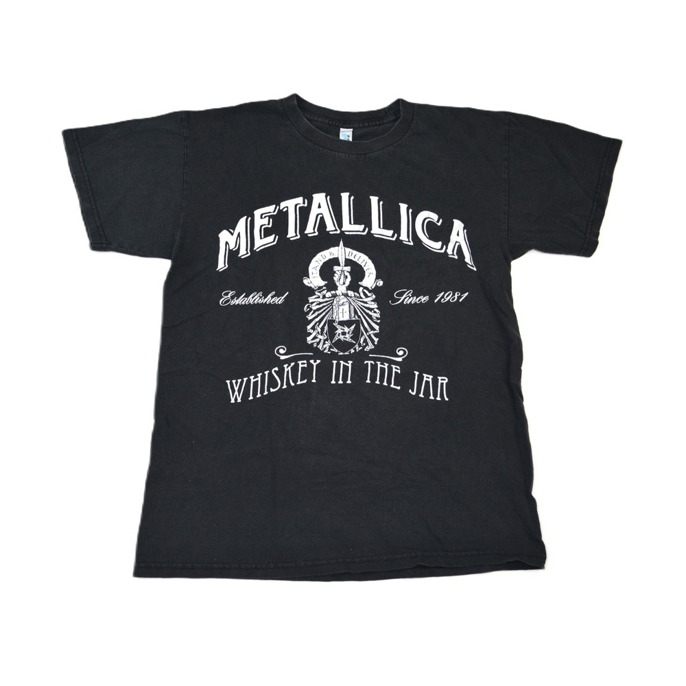 Metallica Whiskey in the Jar Vintage Graphic Tee Shirt Black Small